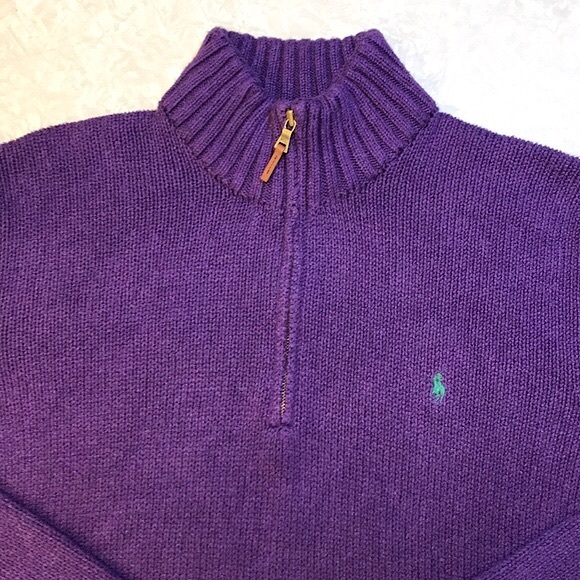 Vintage Polo by Ralph Lauren Estate Rib Half-Zip Knit Sweater - Size XXL - Picture 2 of 13